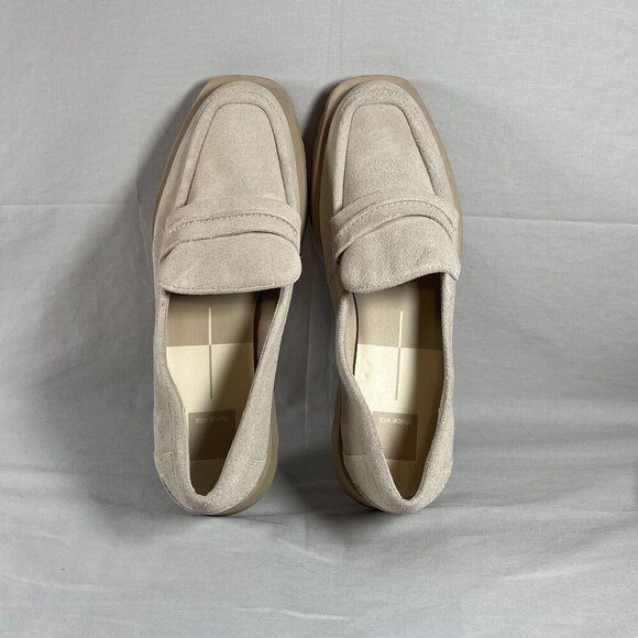 Dolce Vita Women's Ivory Suede Elias Slip On Lug‎ Sole Loafers Shoe Size 9.5 - Picture 5 of 8